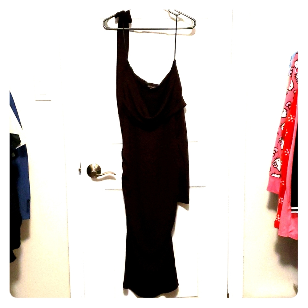 Long dress burgundy and black